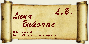Luna Bukorac vizit kartica